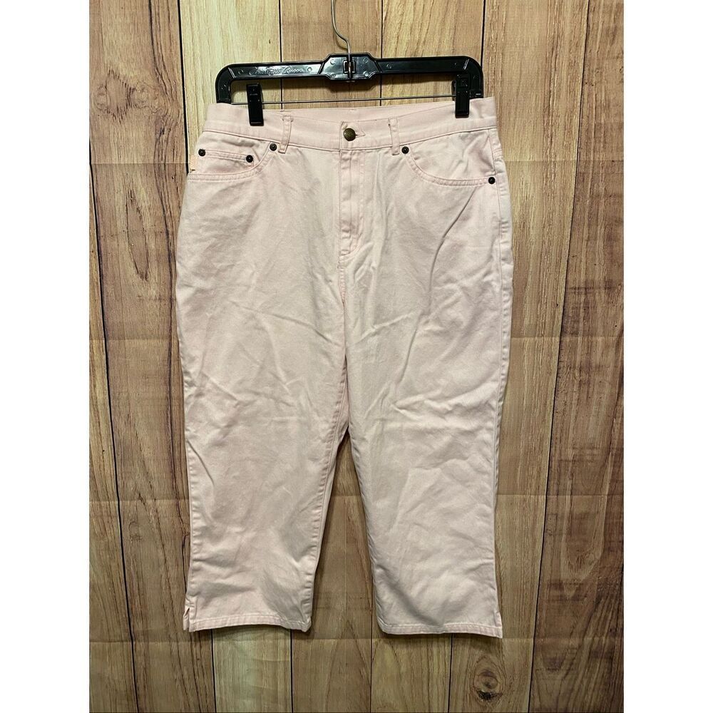 Ralph Lauren Jeans Co size 8 light pink high rise crop pants